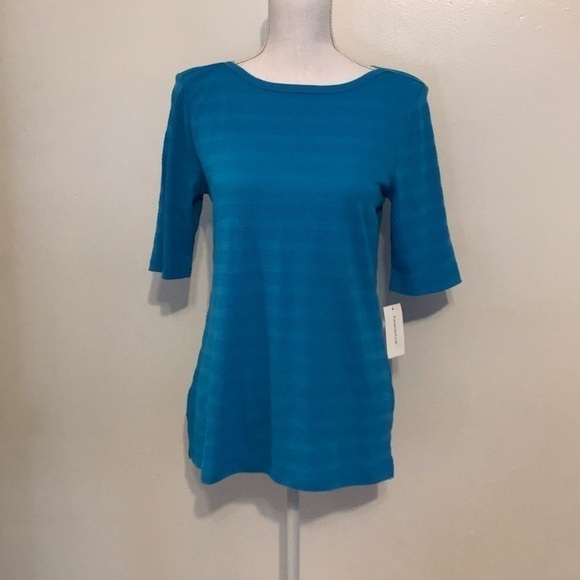 Charter Club Tops - BLUE TEXTURED TOP ✨✨✨